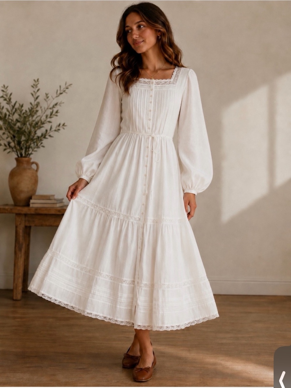 Caroline Constas White Embroided Lace Dress